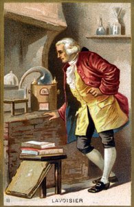 Antoine Laurent de Lavoisier (1743-1794) francia kémikus portréja. Kromolitográfia 19. század. alkotó: Unknown artist