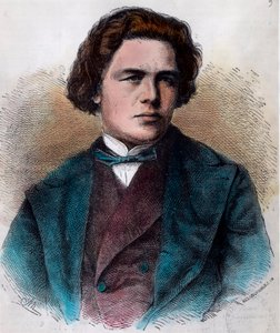 Anton Rubinstein (1829-1894) orosz zongoraművész és zeneszerző portréja. századi metszet. Magángyűjtemény. alkotó: Unknown artist