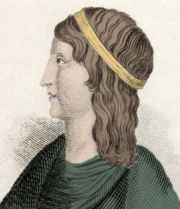 Apulee (Lucius Apuleius) (125-180 körül), latin filozófus és író, berber származású (Algéria) portréja, a „Les Metamorphoses” (Arany szamár vagy Asinus aureus) szerzője. századi metszet. alkotó: Unknown artist