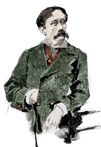 Arrigo (vagy Enrico) Boito (1842-1918) portréja, olasz librettista, Giuseppe Verdi „Otello” (Othello) librettójának szerzője. Metszet a „Le monde illustrious”-ban alkotó: Unknown artist