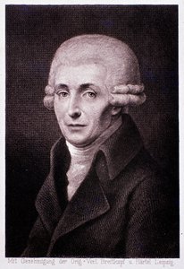 Joseph Haydn (1732-1809) osztrák zeneszerző portréja Metszet. 19. század. Milánó, Conservatorio biblioteca alkotó: Unknown artist