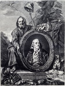 Benjamin Franklin (1706-1790) amerikai politikus, emlékműíró, röpirattárius és fizikus portréja alkotó: Unknown artist