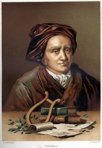 Fontenelle (1657-1757) Bernard Le Bouyer (Le Bovier) portréja. század végi kromolitográfiája. Louis Figuier „La Ciencia y sus Hombres” című könyve alapján. Barcelona 1881 alkotó: Unknown artist