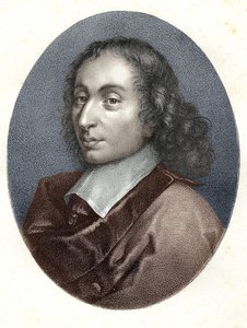 Blaise Pascal portréja - 19. századi metszet. alkotó: Unknown artist