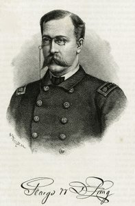 Georges Washington De Long kapitány (1844-1881) portréja a La Jeannette legénységéről, az északi sarki küldetéshez. Metszet a „Le voyage de la Jeannette” illusztrálására alkotó: Unknown artist