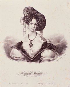 Caroline Ungher (Unger) portréja (metszet) alkotó: Unknown artist
