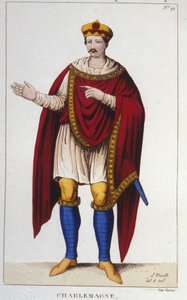 Nagy Károly vagy I. Nagy Károly (742 - 814) frankkirály portréja, vésett 1830 alkotó: Unknown artist