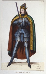 Nagy Károly vagy I. Nagy Károly (742 - 814) frankkirály portréja, vésett 1830 alkotó: Unknown artist