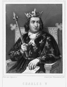 Portrait of Charles V the Sage (1338 - 1380), King of France - in “Histoire des Français”” by Lavallée, engraving, sd. alkotó: Unknown artist