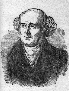 Christian Hahnemann (1755-1843), a homeopátia alapító orvosának portréja. századi metszet. alkotó: Unknown artist
