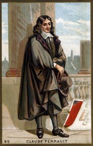 Claude Perrault (1613-1688) francia építész, orvos és fizikus portréja. századi kromolitográfiája. alkotó: Unknown artist