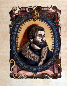 Conrad Gesner (1516 - 1565) zürichi orvos portréja, Conrad Gesner, Tiguri, 1560. évi Historia Animalium című műve után. Biblioteca Nazionale Braidense. Milánó alkotó: Unknown artist