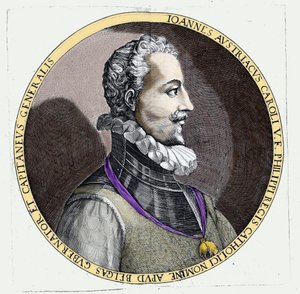 Az osztrák Don Juan (1547-1578), V. Károly törvénytelen fia (1500-1558) portréja. Metszés alkotó: Unknown artist