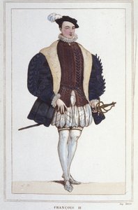 II. Francois (1544-1560), francia király portréja, metszet 1830-ból alkotó: Unknown artist