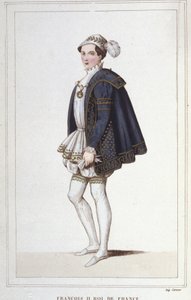 II. Francois (1544-1560), francia király portréja, metszet 1830-ból alkotó: Unknown artist
