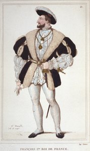 I. Francois portréja (1494 - 1547) 1830-as metszet alkotó: Unknown artist