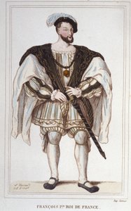 I. Francois portréja (1494 - 1547) 1830-as metszet alkotó: Unknown artist
