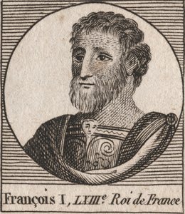 I. Francois (1494-1547), francia király portréja – I. Ferenc francia király – metszet az „Instruction sur l