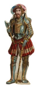 I. Francois (1494-1547), francia király portréja. Kromolitográfia, 19. század vége. alkotó: Unknown artist