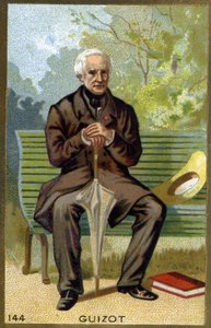 François Guizot (1787-1874) francia politikus és történész portréja. századi kromolitográfiája. alkotó: Unknown artist
