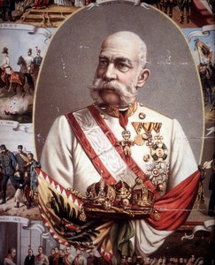 I. François Joseph (1830 -1916) portréja. Ausztria császára és magyar király. század végi kromolitográfia.. alkotó: Unknown artist