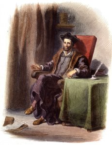 François Rabelais ülő portréja (1483-1553) – a „Le Plutarque francais”-ban”, Ed. Mennechet alkotó: Unknown artist