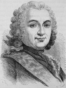 François de Chevert (1695 - 1769) portréja. század végi metszet a „Histoire de France”-ban, H. Martin. alkotó: Unknown artist