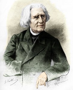 Liszt Ferenc (1811-1886) magyar zeneszerző és zongoraművész portréja. alkotó: Unknown artist