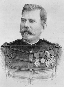 Joseph Joffre tábornok (1852 - 1931) portréja. század végi metszet a „Histoire de France”-ban, H. Martin. alkotó: Unknown artist