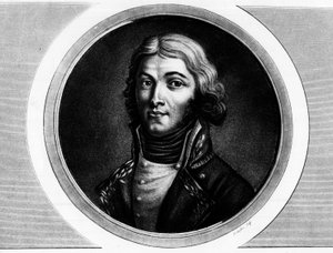 Louis Lazare Hoche tábornok (1768-1797) portréja. Metszet a „” A francia forradalom történelmi festményeinek teljes gyűjteménye, három kötetben.””” 1804. alkotó: Unknown artist