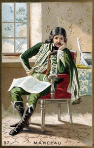 Marceau tábornok (1769 - 1796) portréja. A 19. század végének kromolitográfiája. alkotó: Unknown artist