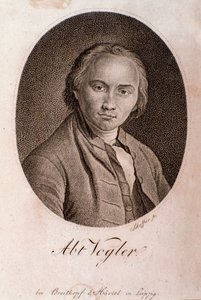Georg Joseph Vogler (Vogler apát) portréja (metszet) alkotó: Unknown artist