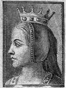 Gerberge szász (kb. 913-968 vagy 969), francia királynő, Outremer IV. Lajos felesége portréja. alkotó: Unknown artist