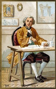 Germain soufflot (1713-1780) francia építész portréja. A 19. század végének kromolitográfiája. alkotó: Unknown artist