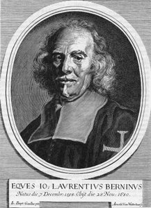 Gian Lorenzo (Gianlorenzo) Bernini, Bernini (1598-1680) (1598-1680) olasz szobrász, festő és építész portréja. Arnold Van Westerhout metszete 1682-ből. alkotó: Unknown artist