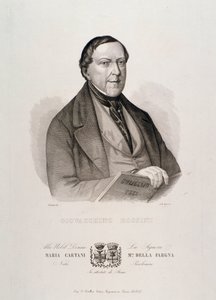 Gioacchino Rossini portréja (metszet alkotó: Unknown artist