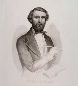 Giuseppe Verdi portréja (metszet alkotó: Unknown artist