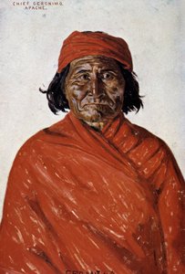Géronimo, apacs séf portréja alkotó: Unknown artist