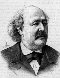 Henri Jules Debray (1827-1888) francia kémikus portréja. (Eugene Pirou fényképéről). Metszet a „természetbe”: 1888. augusztus 11-i tudományok és alkalmazásuk művészetben és iparban való áttekintése. alkotó: Unknown artist