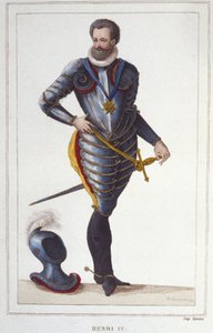 IV. Henrik (1553-1610), francia király portréja, 1830-as metszet alkotó: Unknown artist