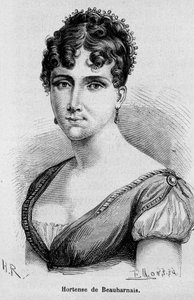 Hortense Eugenie Cecile de Beauharnais holland királynő (1783-1837), Josephine de Beauharnais és Alexandre de Beauharnais vikomt lányának portréja – Henri Martin „L’Histoire de France” című filmjében alkotó: Unknown artist