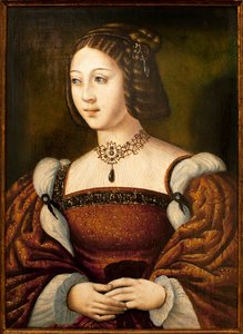 Portugáli Izabella portréja (1503-1539) - Egy névtelen mester festménye sd 1526 körül, olaj, fa 40 x 29 cm, 16. század közepe (Isabella de Portugália portréja, ismeretlen mestertől, olaj, tábla, közép századi) - Múzeum An alkotó: Unknown artist