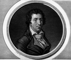 Jacques Pierre Brissot dit Brissot de Warville (1754-1793), a Nemzeti Konvent helyettesének portréja. Metszet a „” A francia forradalom történelmi festményeinek teljes gyűjteménye, három kötetben.””” 1804. alkotó: Unknown artist