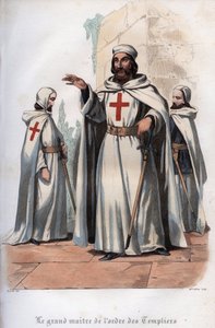 Molay-i Jakab (Jacques de Molay) (Molai) (1243-1314), a templomos lovagok nagymesterének portréja. Metszet 1842-ből Maurice Lachatre „Histoire des Popes” című könyvében. Magángyűjtemény. alkotó: Unknown artist