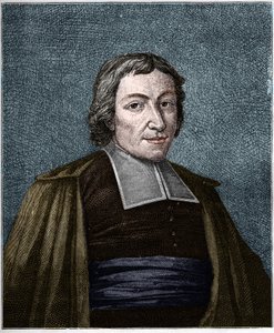 Jean Baptiste De La Salle (Jean-Baptiste) (1651-1719) francia vallású portréja, a keresztény iskolák testvérei gyülekezetének alapítója. századi metszet. alkotó: Unknown artist