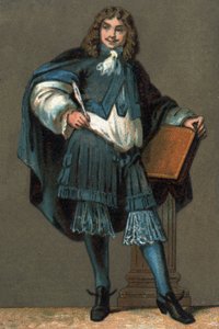 Jean Baptiste Poquelin dit Moliere (1622-1673) portréja Kromolitográfia 1890 körül. alkotó: Unknown artist