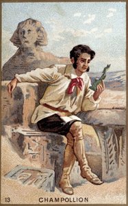 Jean François (Jean-Francois) Champollion, dit le Jeune (1790-1832) francia egyiptológus portréja. századi kromolitográfiája. alkotó: Unknown artist