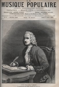 Jean Philippe Rameau (1683-1764) portréja - Jean-Philippe (Jean Philippe) Rameau (1683-1764) francia zeneszerző portréja - metszet a „La musique populaire”” jeles hetilapban - 1882 alkotó: Unknown artist