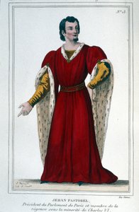 Jehan Pastorel, a párizsi parlament elnökének és a VI. Károly kisebbségéhez tartozó régensségi tagnak portréja alkotó: Unknown artist