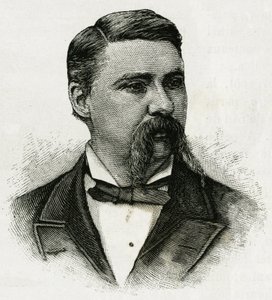 Portré Jerome J. Collinsról, a La Jeannette legénységének meteorológusáról az északi küldetésben. Metszet a „Jeannette utazása” illusztrálására 1879-1881-ben, G.W. kapitány naplója. De Long. Megjelent a Le Tour du monde, nouveau Journal des voya folyóiratb alkotó: Unknown artist